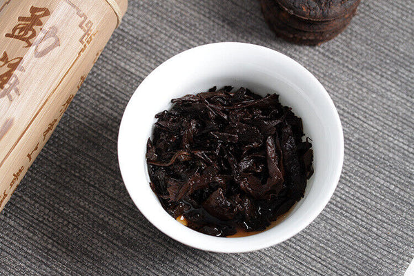200g Yunnan Pu'er Tea Menghai Flavor Xiao Longzhu Mini Bamboo Tube Ripe Tea