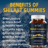 100% Vegan Organic Shilajit Gummies Cognitive Energy Support 60 Count
