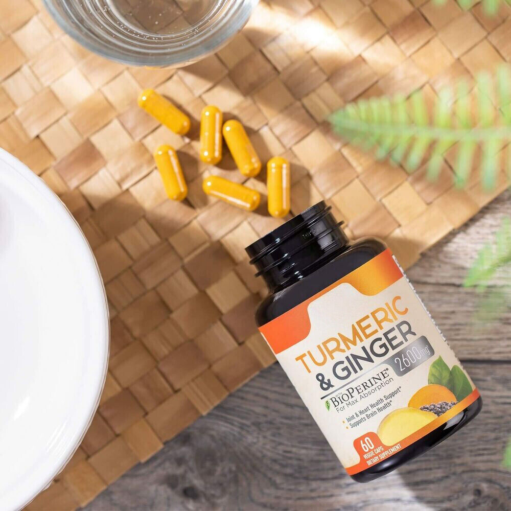 Turmeric Curcumin 2200mg with Ginger & Black Pepper for High Absorption