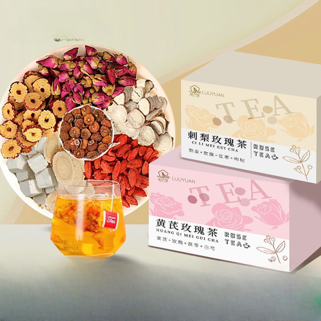 Prickly Pear Rose Astragalus Rose Combo Tea Nourishes Face Skin White Tonic