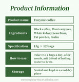 Weight Loss Natural Herbal Diet Bulletproof Coffee 15g*12 Slimming Enzyme Coffee