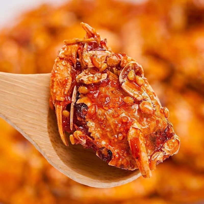 Instant Spicy Small Sea Crab Seafood Snack Ready to Eat 即食香辣小海蟹海鲜小吃甜辣香脆小螃蟹