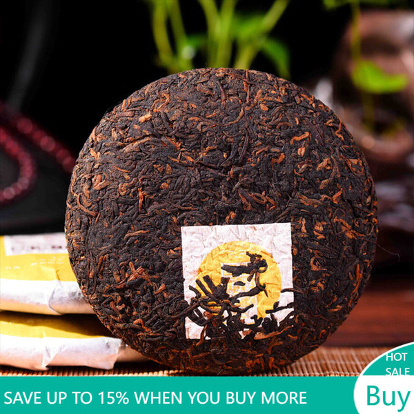 Yunnan Meng Hai Natural Cooked Pu-Erh Tea Ancient Tree Pressed Black Tea 100g