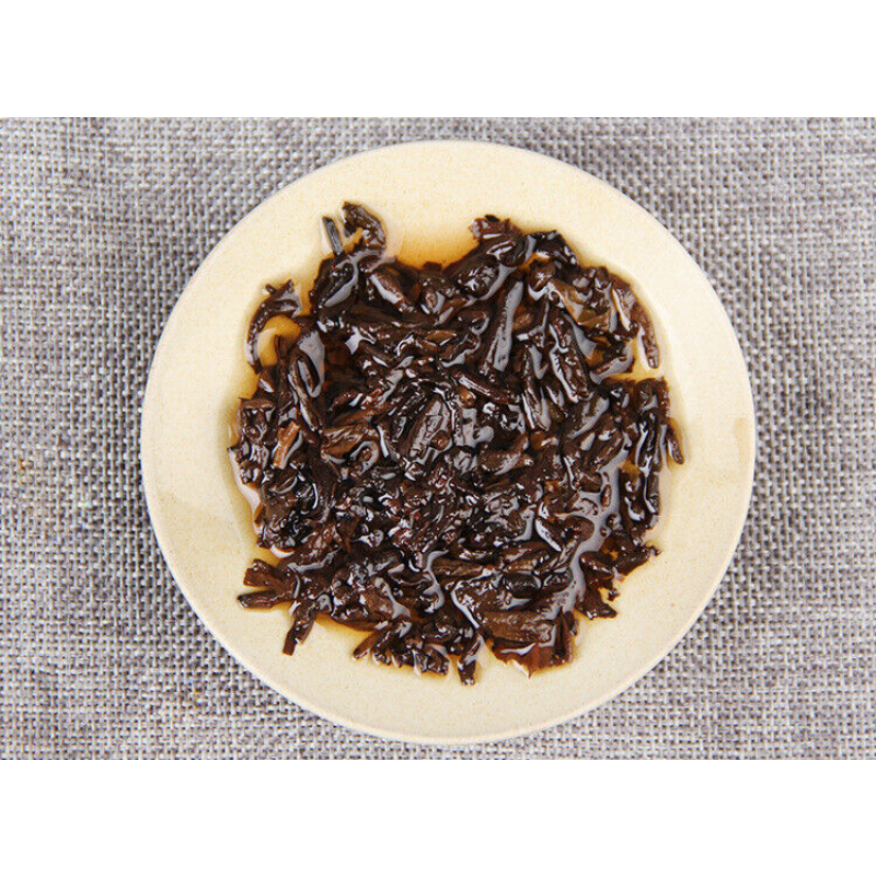 TeaPu'er Tea Ancient Tree Pu'er Tea Ripe Tea Cake 357g Black Tea Yunnan Pu'er Tea