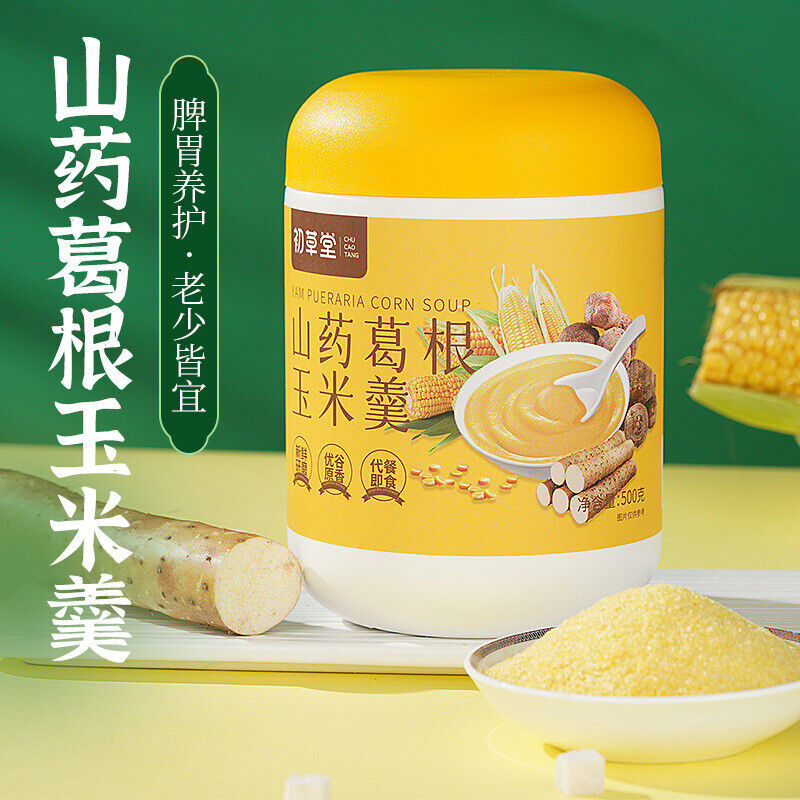 Yam Kudzu Maissuppe Fertig zum Verzehr Instant Porridge Pulver 500g/Dose Main image