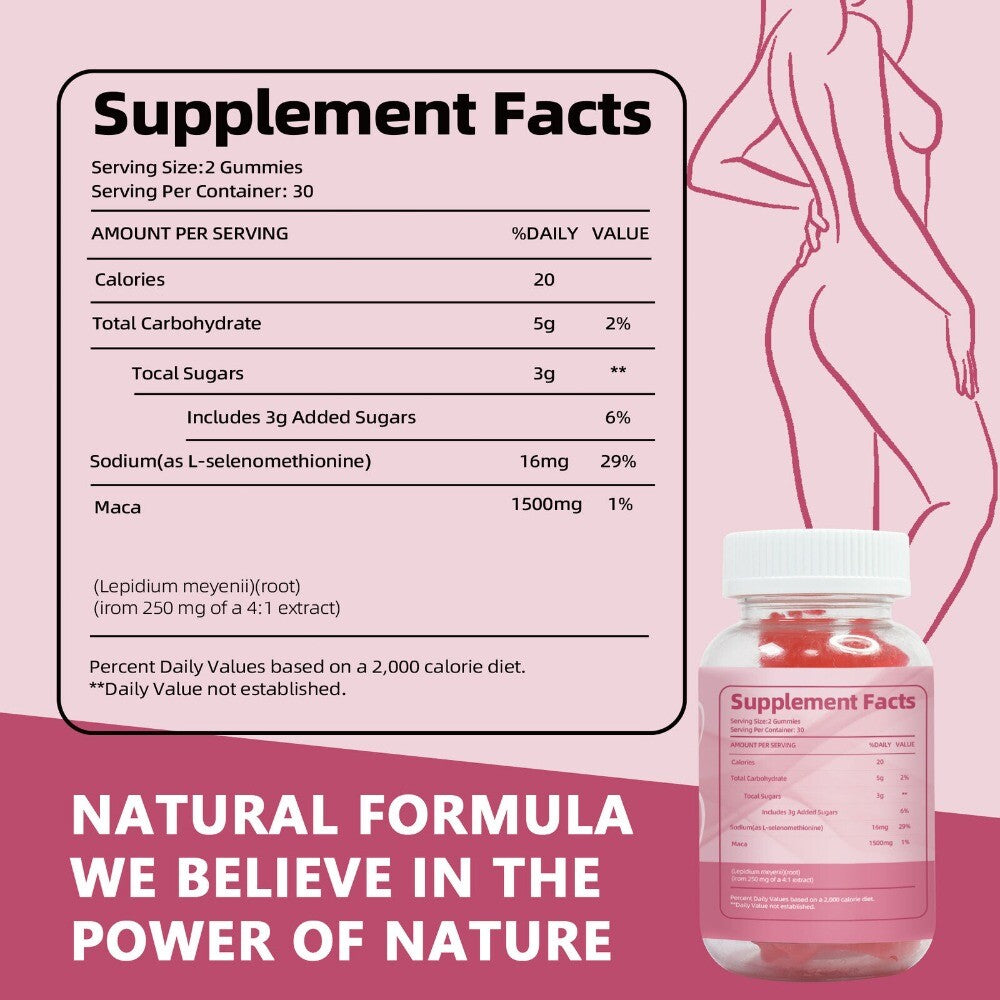 Curvy Support Gummies 60ct Natural Booty Enhancement Herbal Premium Blend