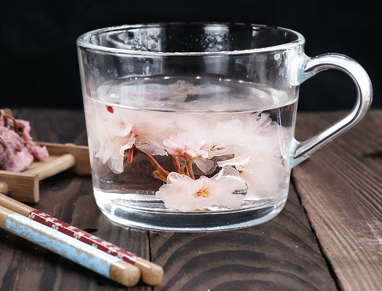 Japanese Salted Sakura Tea Pink Cherry Blossoms Traditional Preserved Flower Tea