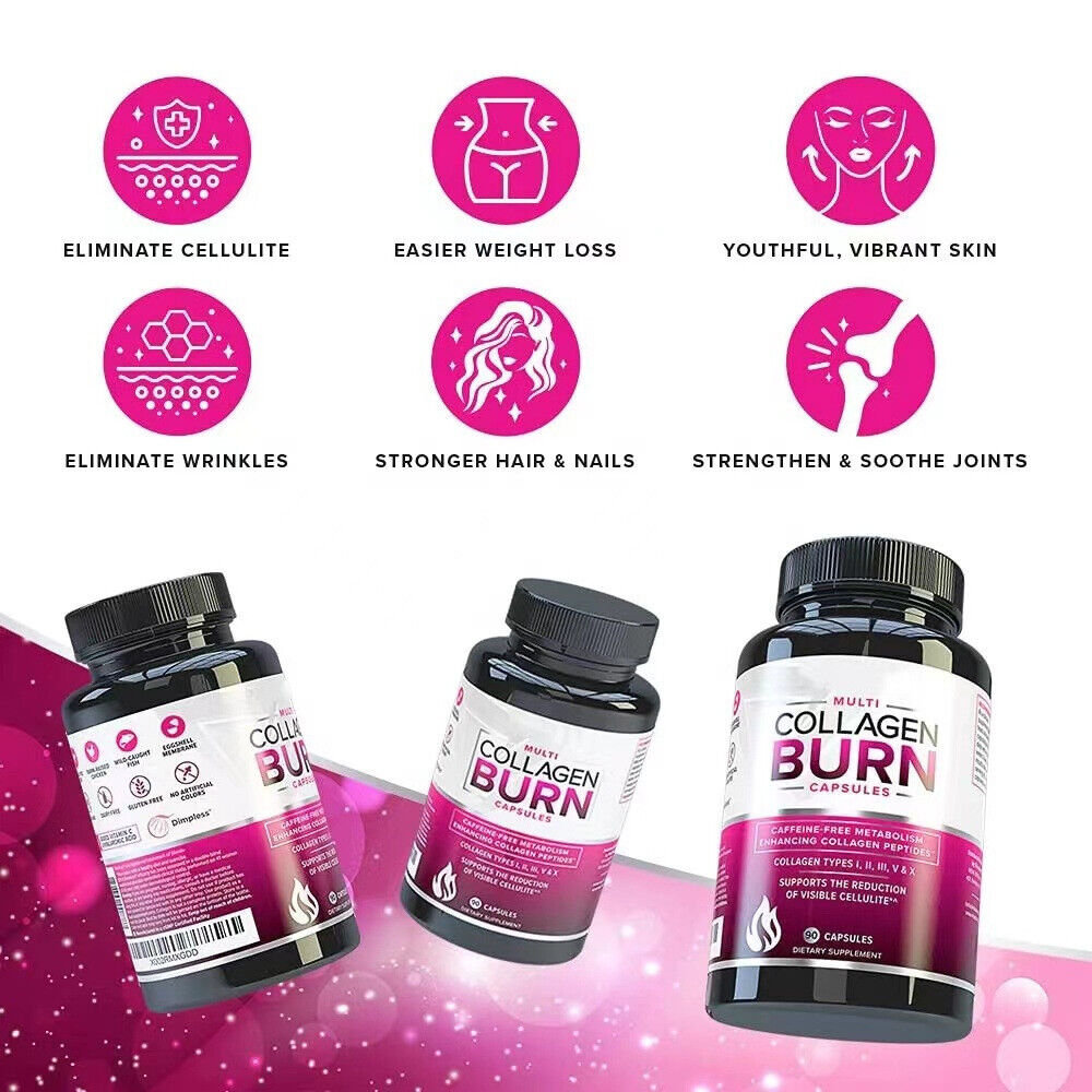 Skin Whitening Brightening Anti-aging Collagen Burn Capsules 60 Capsules