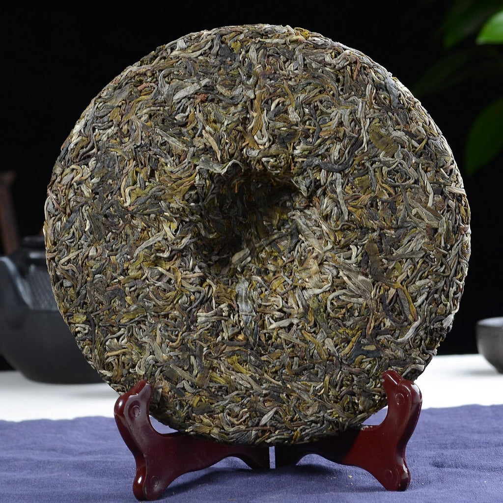 yr 357g Bin Dao Raw Puerh Tea Cake, Natural and Aged Sheng Pu Erh Tea