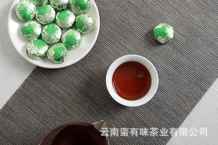 500g Yunnan Ripe PuEr Tea Lotus Leaf Flavor Mini Tuo Tea Rich Aroma