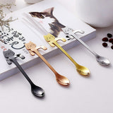 Stainless Steel Spoon Dinnerware Cat Coffee&Tea Spoon Kitchen Flatware Tableware