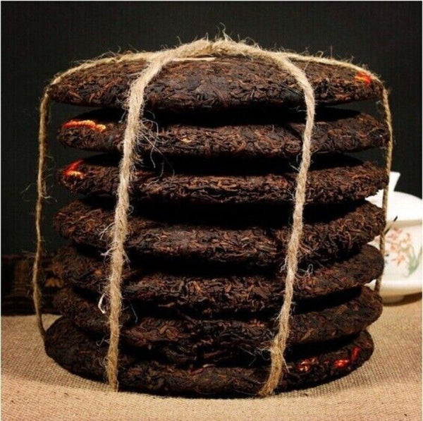 Aged Ripe Pu-erh Tea Cake 357g Vintage Yunnan Fermented Dark Tea Rich Flavor