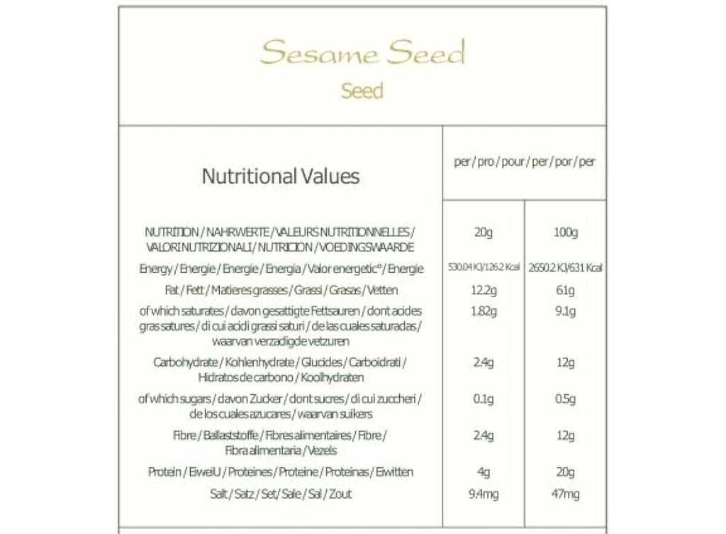 Sesame Seed White Organic Quality - Raw and Shelless 200g