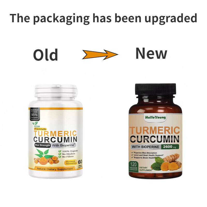 TURMERIC 95% CURCUMIN 10,000mg EXTRACT TUMERIC BLACK PEPPER ANTIOXIDANT BEST Secondary image