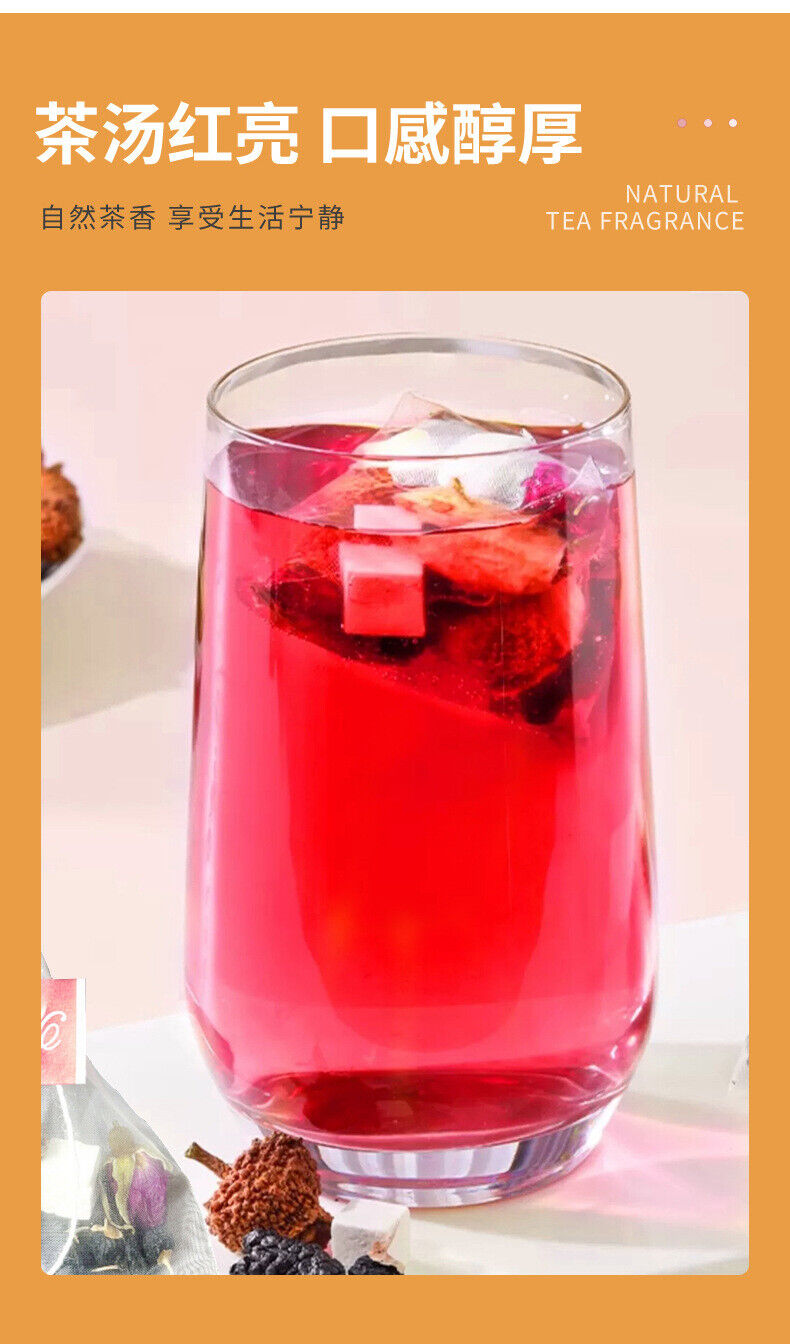 Prickly Pear, Mulberry, Rose & Poria Tea: Black Goji Berry Blend