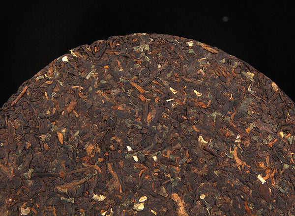 357g Pu'er Old Ripe Tea Cake Yunnan Ripe Pu'er Tea Cake普洱茶熟茶勐海糯米香普洱老熟茶饼云南熟普洱茶饼