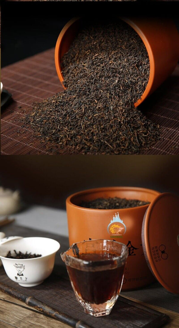 HELLOYUNG TEA -[Puerh] Ripe Puerh Tea Premium Palace Golden Buds Canned 500g
