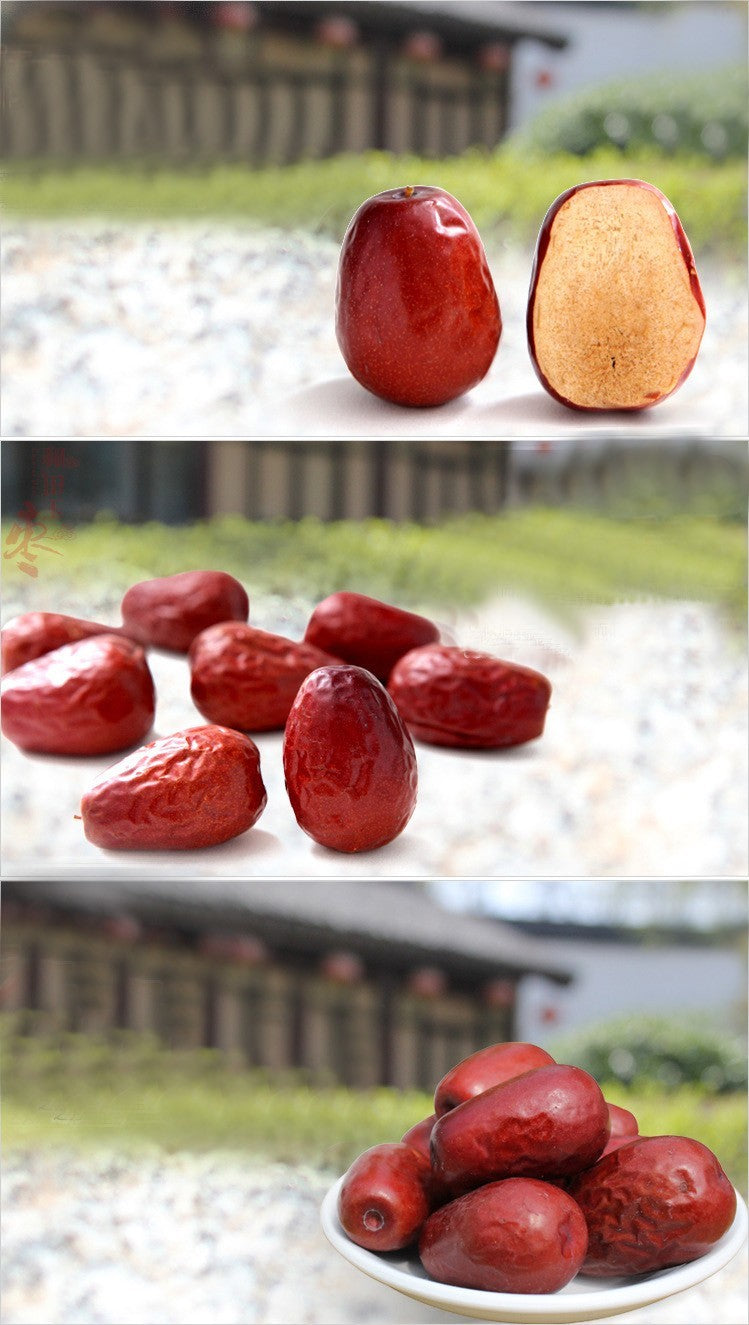 250g Dried Fruit Red Dates Organic Spring Jujube Herbs Green Food