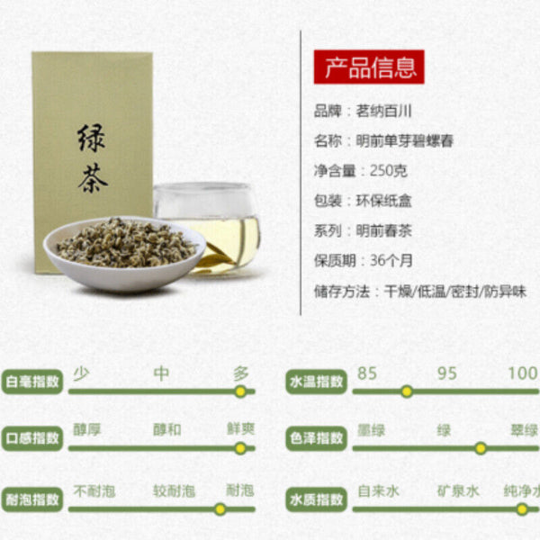 250g Bi Luo Chun Yunnan Plateau OrganicPre-Ming Snail Spring Green Tea