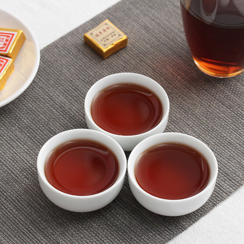 Menghai Pu'er ripe tea small square brick tea leaves sinensis word Pu'er tuocha