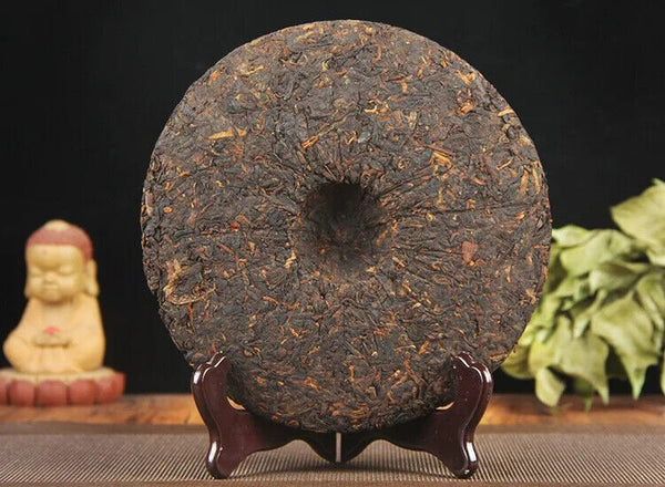 Chinese Good Taste Shu Puer Tea Cake 357G Yunnan Qizi Bing Fermented Puerh Cha