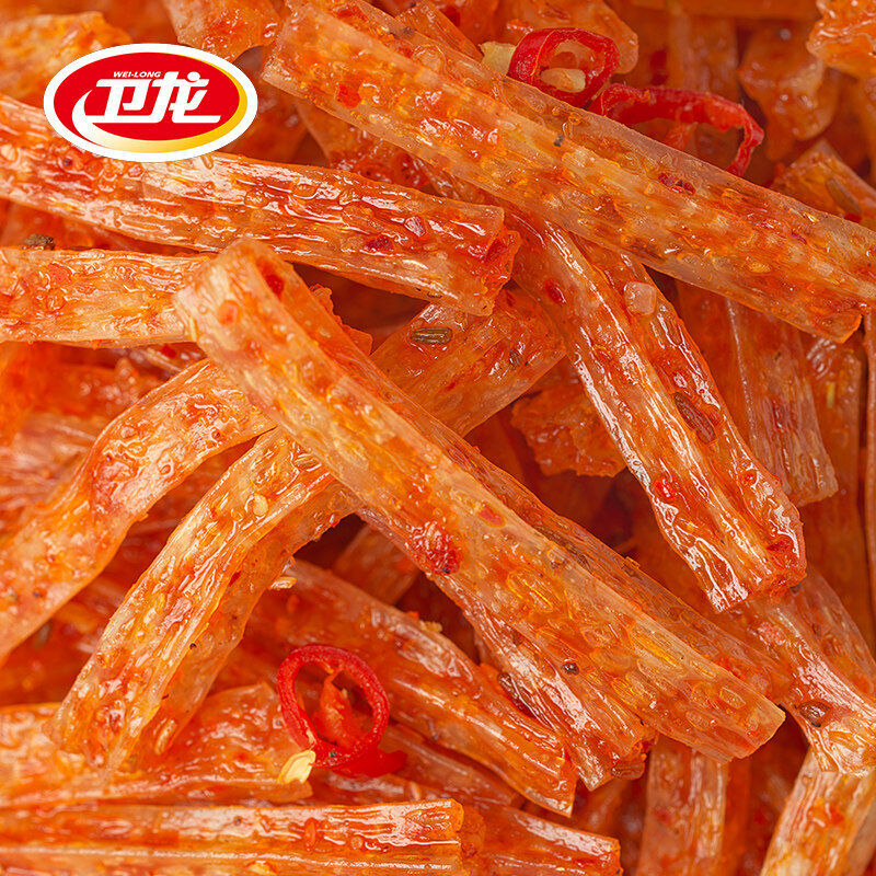 Weilong Small Gluten Spicy Strips Vegetarian Meat Spicy Snacks 卫龙小面筋辣条大刀肉素肉零食 Secondary image