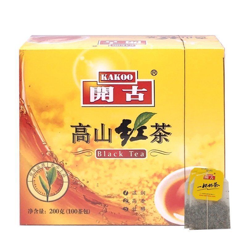 Kai Gu 100pcs Boxed Double Piece Premium Black Tea Yunnan Black Tea Bags 200g