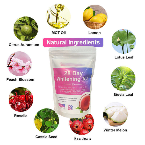 28 Day Whitening Herbal Tea Skin Whitening & Spots Fading tea Healthy Drink