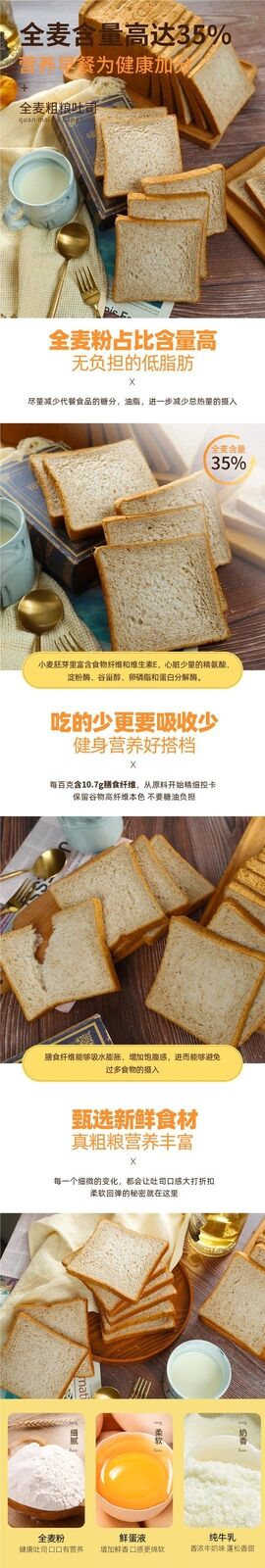 Whole Wheat Sandwich Bread Toast Savory High Fiber Meal Replacement