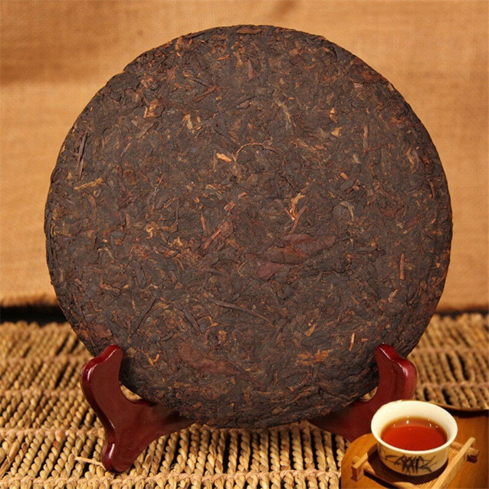 Yunnan Ripe Puer Tea Cake 357g Aged Qizi Old Tree Premium Shu Loose Leaf