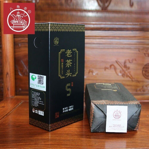 LAO CHA TOU * Ba Jiao Ting Old Tea Head 5 Years Aged Puer Tea 400g Ripe Cha