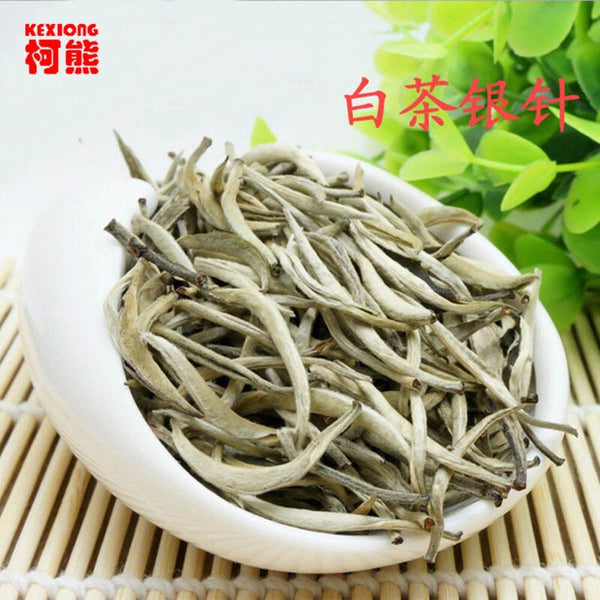 Silver Needle White Tea 100g Organic Baihao Yinzhen Premium Anti Aging Health