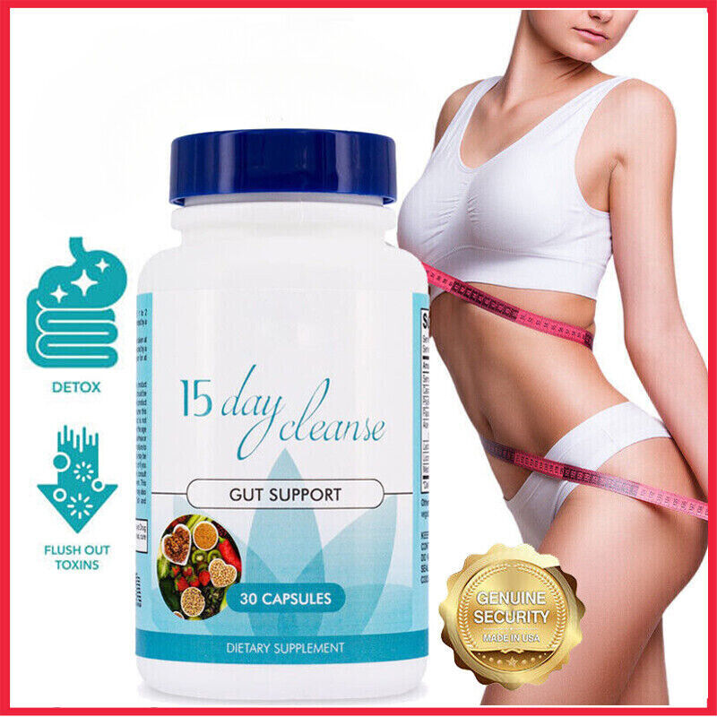 Gut and Colon Support 15 Day Cleanse Detox 30 CAPSULES Non-GMO Main image