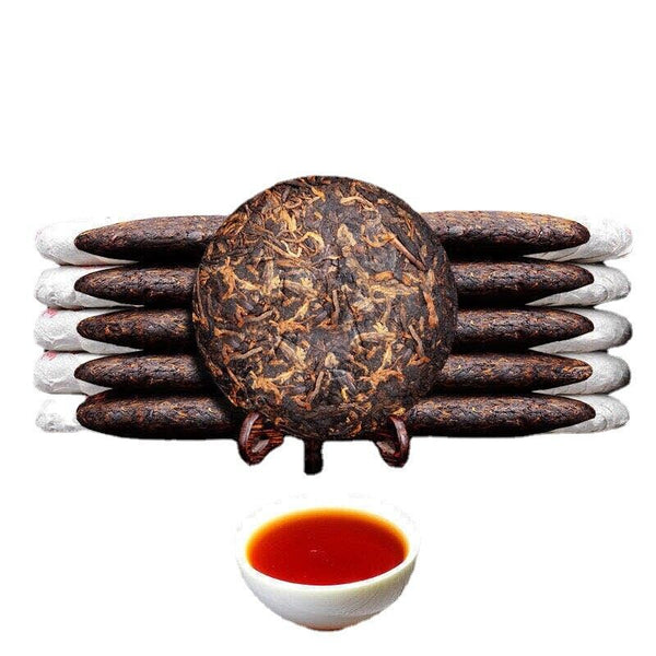 Pu'er Tea Cake Cooked Tea Cake Class Seal Golden Bud Cake Palace Puerh Tea 357g