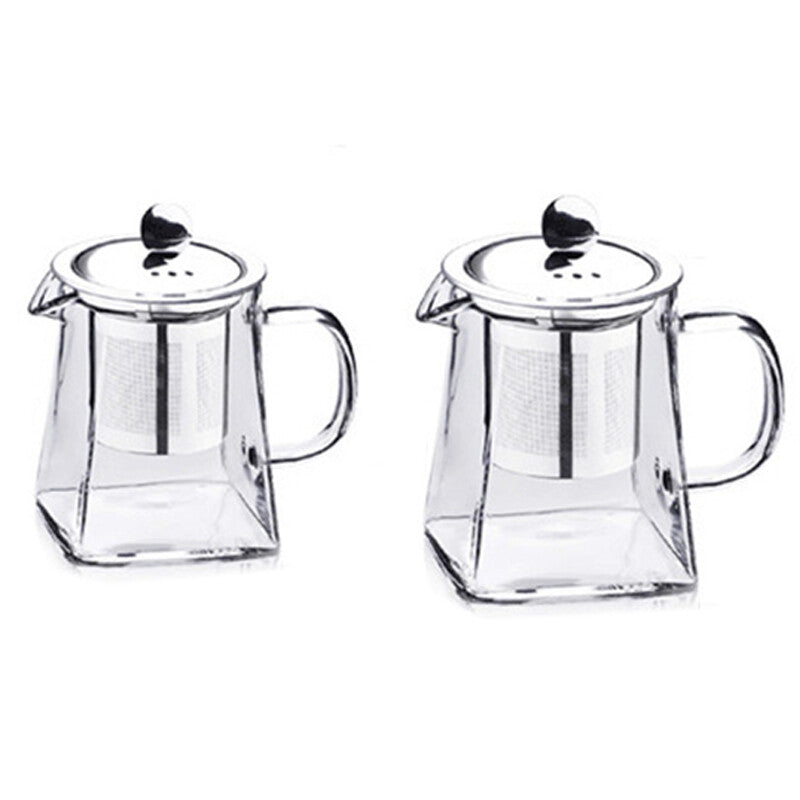 Glass Teapot With Stainless Steel Infuser And Lid For Blooming Loose Leaf  Tea
