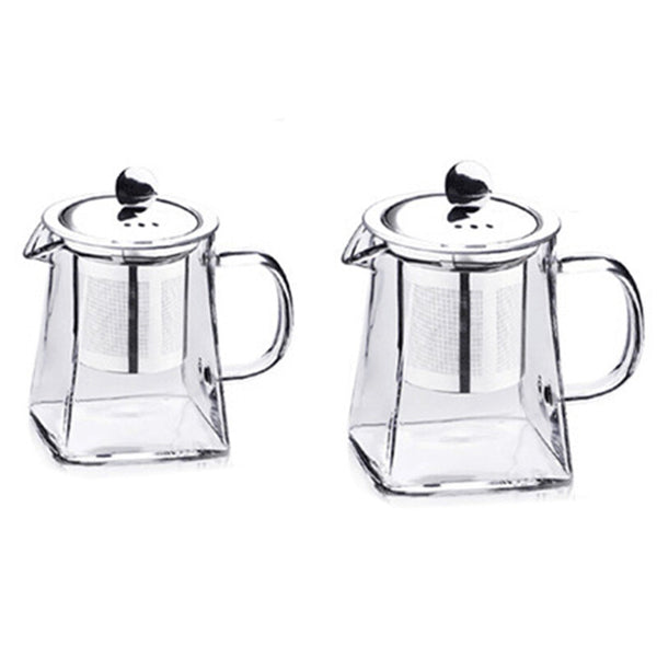Glass Teapot With Stainless Steel Infuser And Lid For Blooming Loose Leaf  Tea