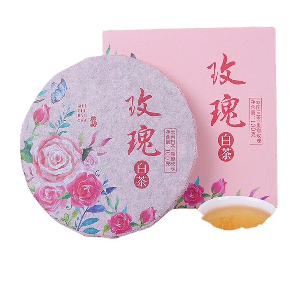 Yunnan Rose White Tea Cake Spring Tea Heavy Petal Rose Season Tea Rose Tea 100g Main image