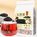 Five Black Herbal Tea Black Rice Beans Mulberry Goji Natural Energy Blend