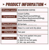 Coffee Tea Espresso Supplies Healthcare Supplement Mushroom Coffee Blend