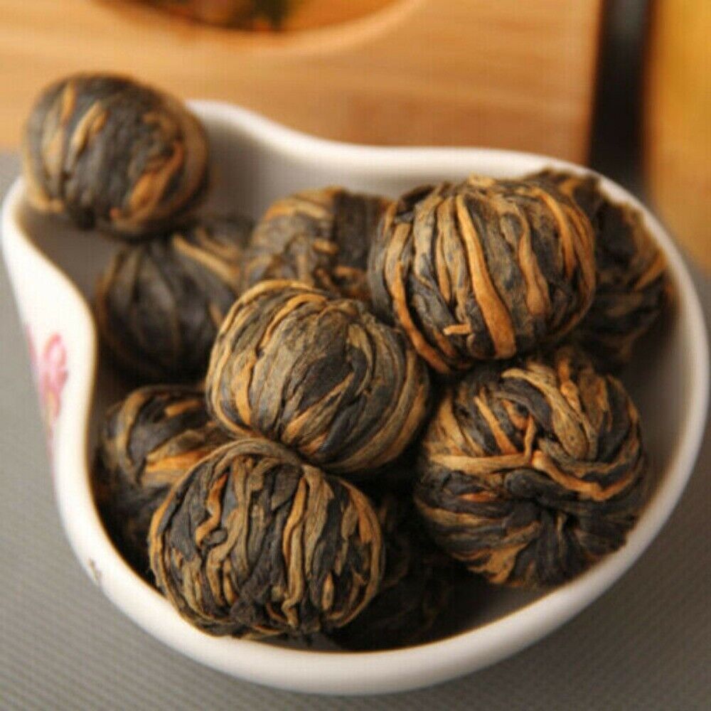 Dragon Pearl Dian Hong Black Tea Yunnan Golden China Premium Loose Leaf