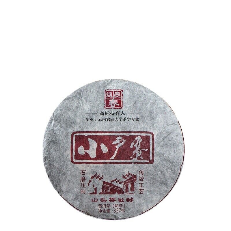 357g YikuChun Tea Leaves XiaoduSai Ancient Tea Pure Material Pu'er Ripe Tea Cake Main image