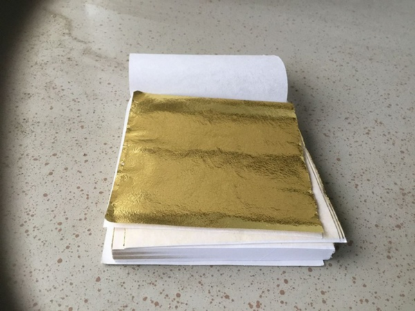 K Pure Genuine Gold Leaf Foil Sheet For Art Crafts Design Gilding Framing Scrap