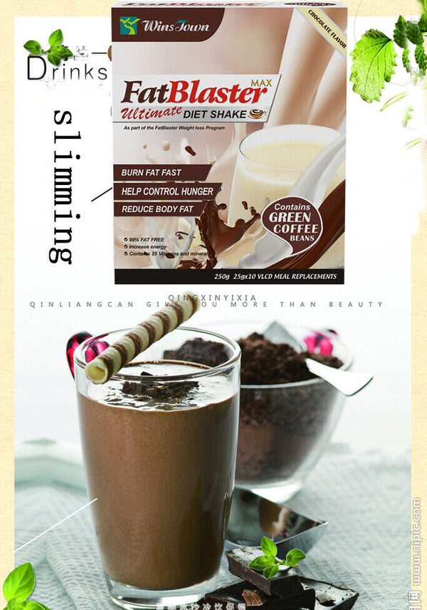 Weight Loss Fat Blaster Chocolate Diet Shake Meal Herbal Slimming 25g*10bags