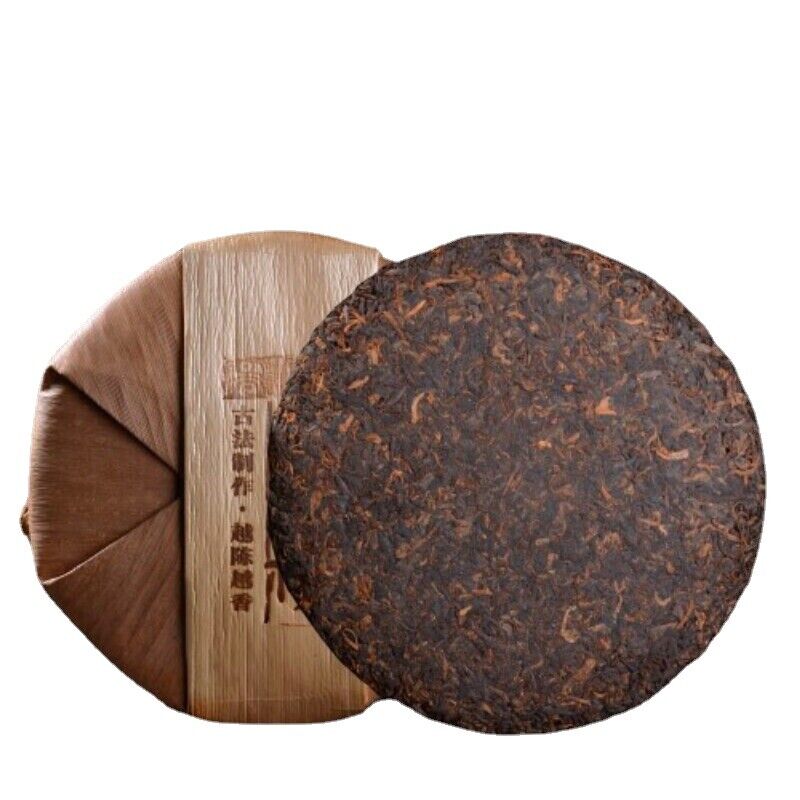 TeaYunnan Old Tree Pu'er Tea Organic Black Tea 357g Top-Grade Pu-Erh Cooked Tea
