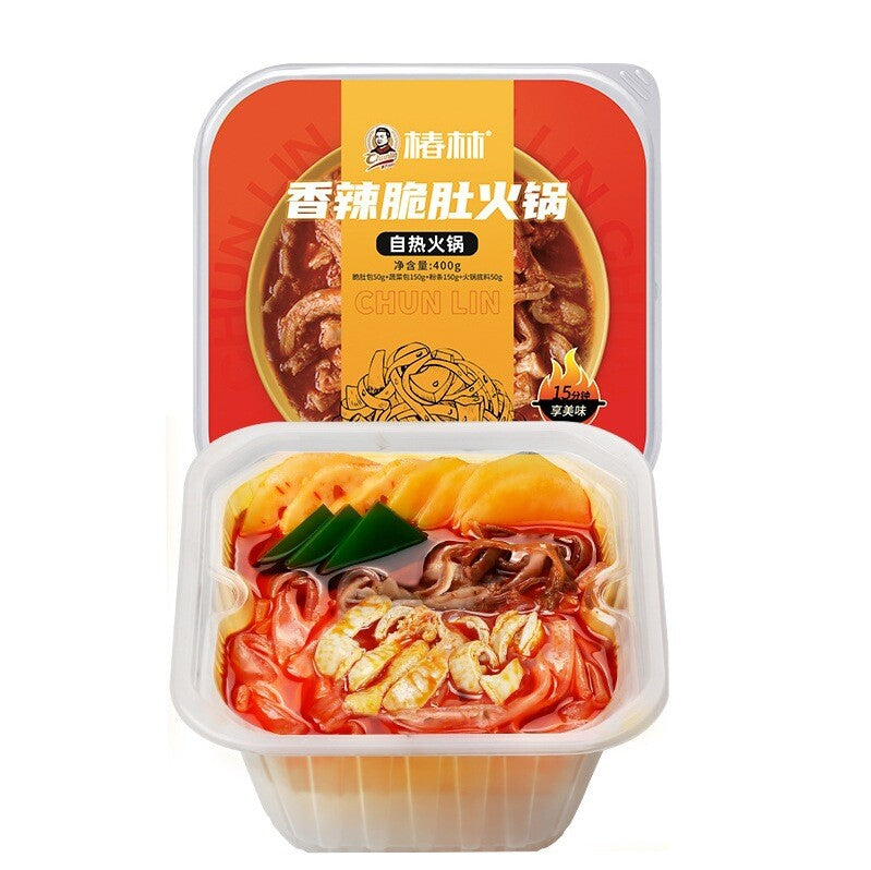 Beef Tripe Vegetables Fish Balls Fast Hot Pot 400g Chunlin Self Heating Hot Pot