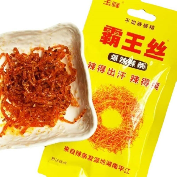 65g Handgefertigte würzige Streifen，Mala würzige Seide latiao 玉峰香辣霸王丝