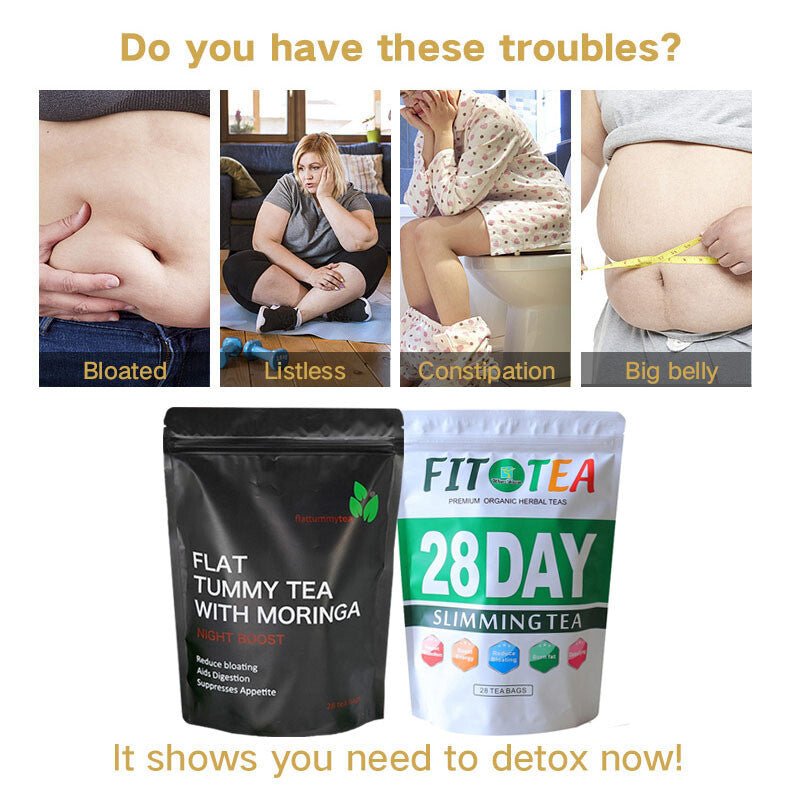 All Natural Flat Tummy Tea with Moringa Herbal Tea 3g*28 bags