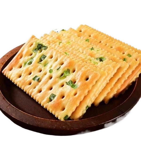 Office Treat,Savory Onion Crackers Crispy Soda Biscuits Snack