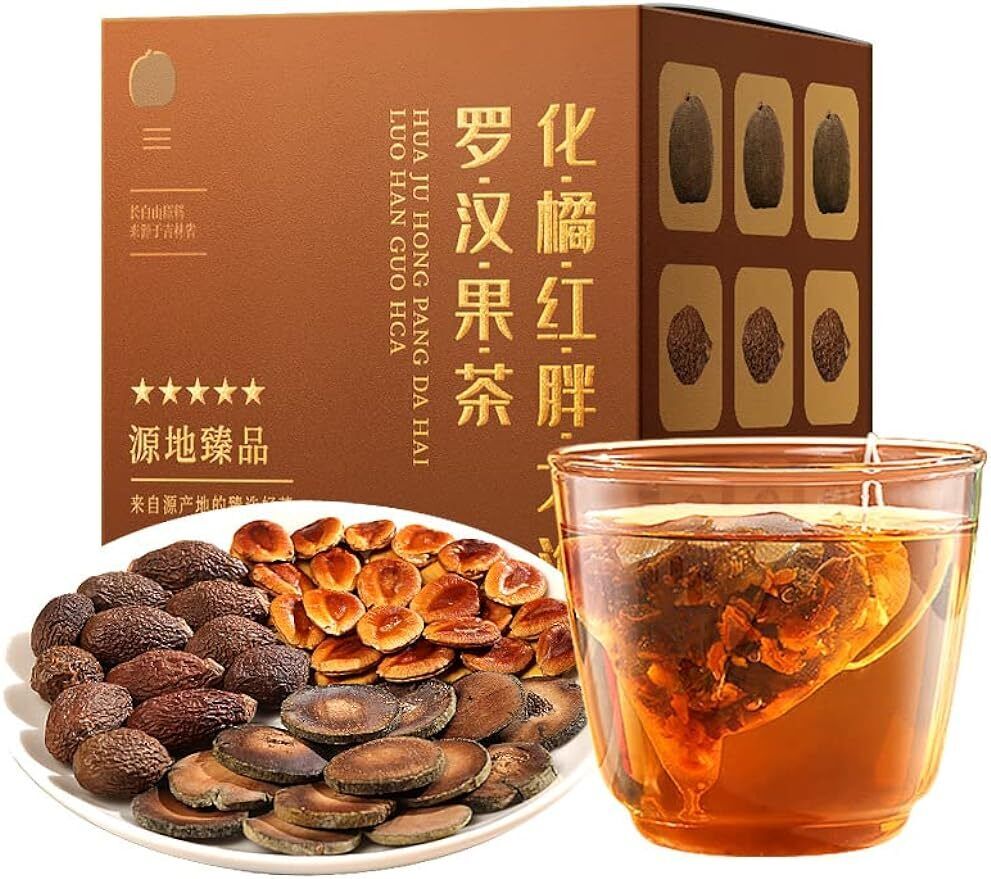 化橘红胖大海罗汉果茶30g Pan da hai, Siraitia grosvenorii, Huajuhong Mixed tea Main image