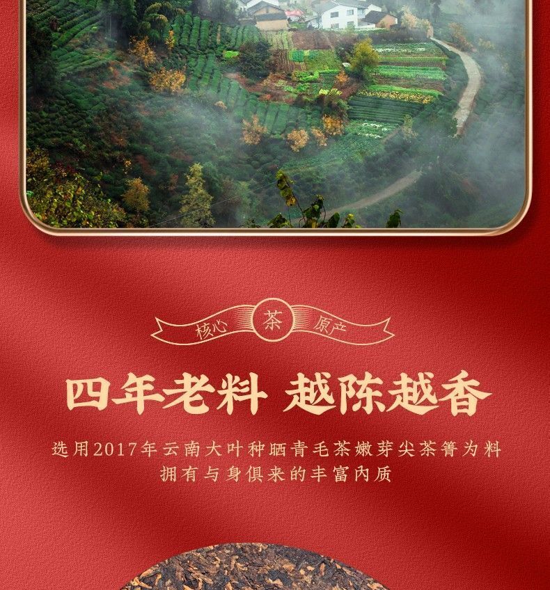 Yunnan Menghai Ancient Tree Pure Spring Tea Puerh Tea Ripe Tea 357g